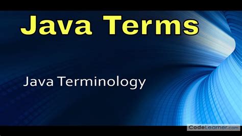 jav code|java terms to know.